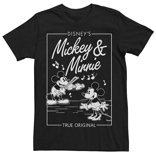 Disneys Mickey And Minnie Mouse Mens Vintage Comic Tee 9175