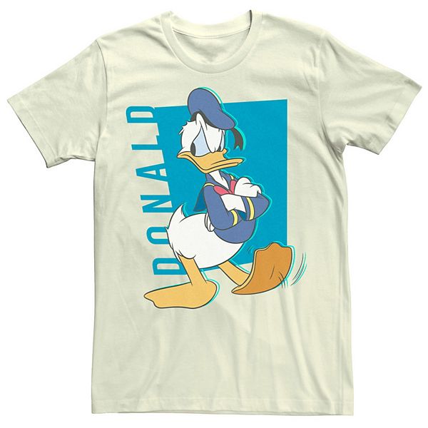 Men's Disney Donald Duck Pop Art Portrait Moody Tee