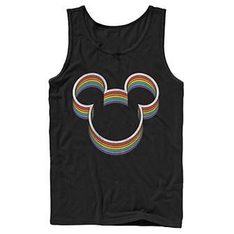 Disney's Mickey Mouse Rainbow Ears Men's Graphic Tank Top
