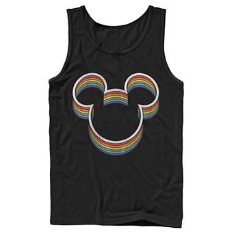 Disney's Mickey Mouse Rainbow Ears Men's Graphic Tank Top