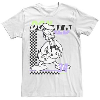 Men's Disney Mickey & Friends Donald Duck 34 Checkerboard Tee