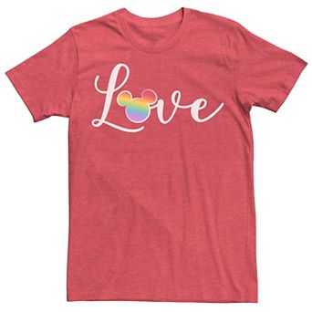 Disney's Mickey Mouse Rainbow Love Men's Graphic Tee