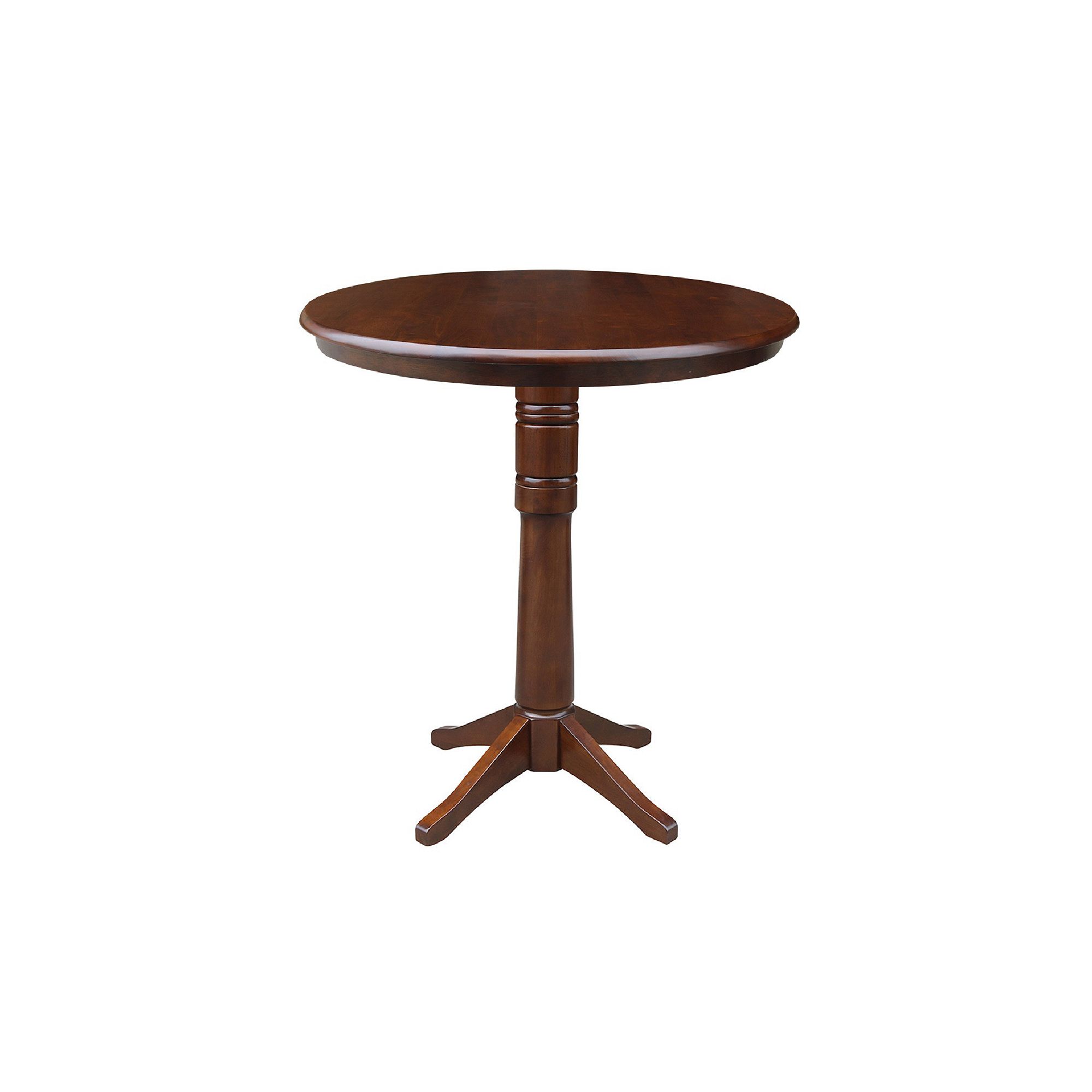 International Concepts Round-Top Pedestal Table, Brown