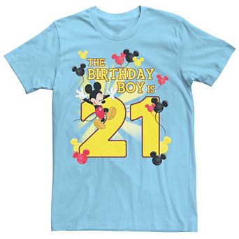Disney's Mickey & Friends Men's 21 Year Old Birthday Boy Tee