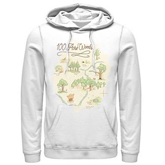 Disney's Winnie The Pooh Men's 100 Acre Woods Map Hoodie