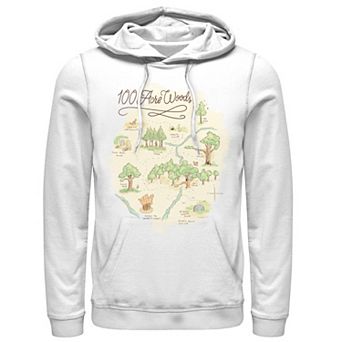 Disney's Winnie The Pooh Men's 100 Acre Woods Map Hoodie