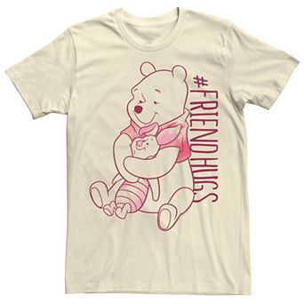 Disney's Winnie The Pooh Piglet Pooh Friend Hugs Men's Tee