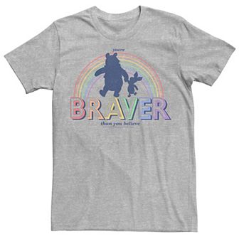 Disney's Winnie The Pooh And Piglet You're Braver Than You Believe Men's Graphic Tee