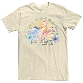 Disney's Winnie The Pooh & Friends Floral Portrait Men's Tee