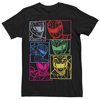 Men's Power Rangers Group Shot Panels Tee