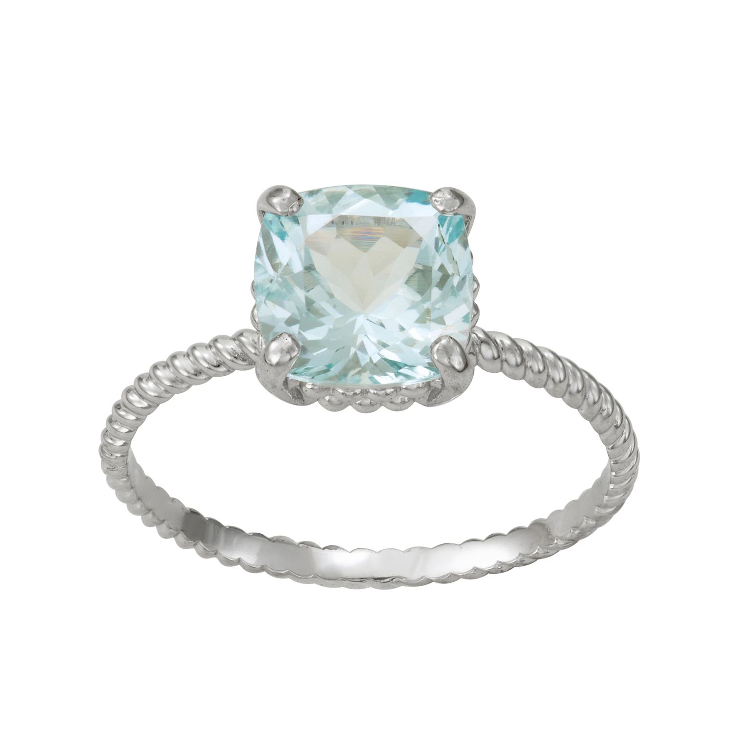 Aquamarine on sale ring kohls