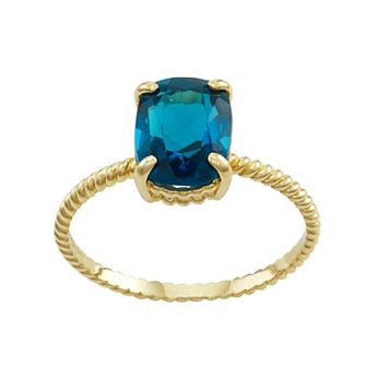 Tiara 10k Gold London Blue Topaz Twist Ring