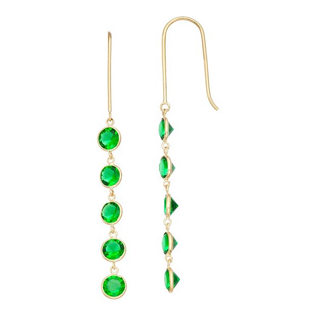 Simulated on sale emerald earrings