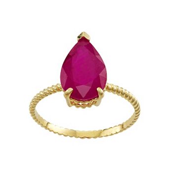 Tiara 10k Gold Ruby Twist Ring
