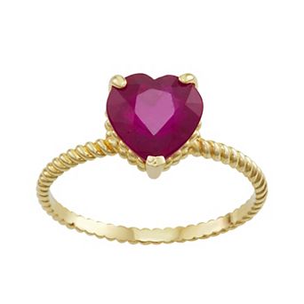 Tiara 10k Gold Ruby Twist Ring