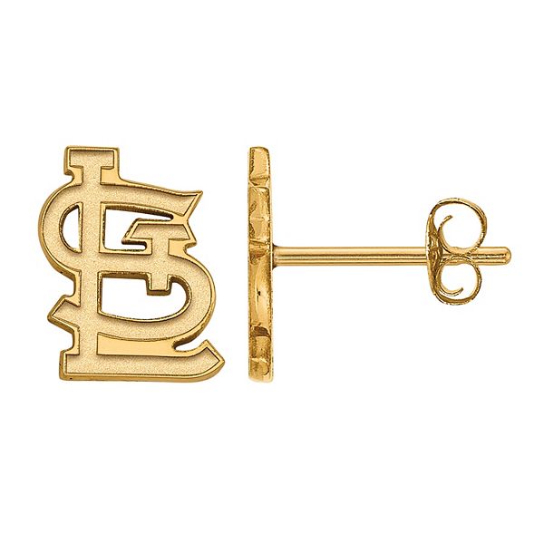 Women's St. Louis Cardinals Gold-Plated Small Post Earrings
