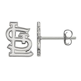 LogoArt Sterling Silver St. Louis Cardinals Extra-Small Post Earrings
