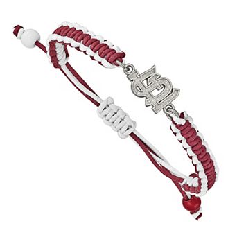 LogoArt Stainless Steel St. Louis Cardinals Adjustable Cord Bracelet