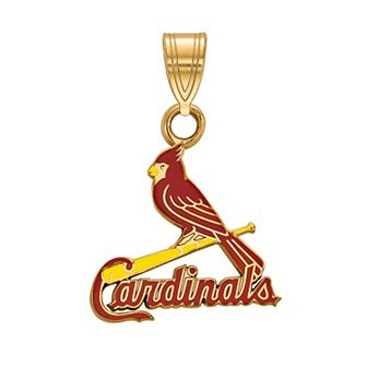 LogoArt Sterling Silver St. Louis Cardinals Small Enameled Pendant