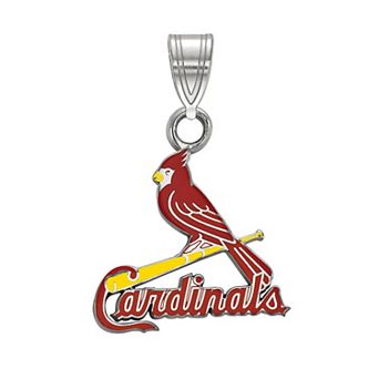 LogoArt Sterling Silver St. Louis Cardinals Small Enameled Pendant