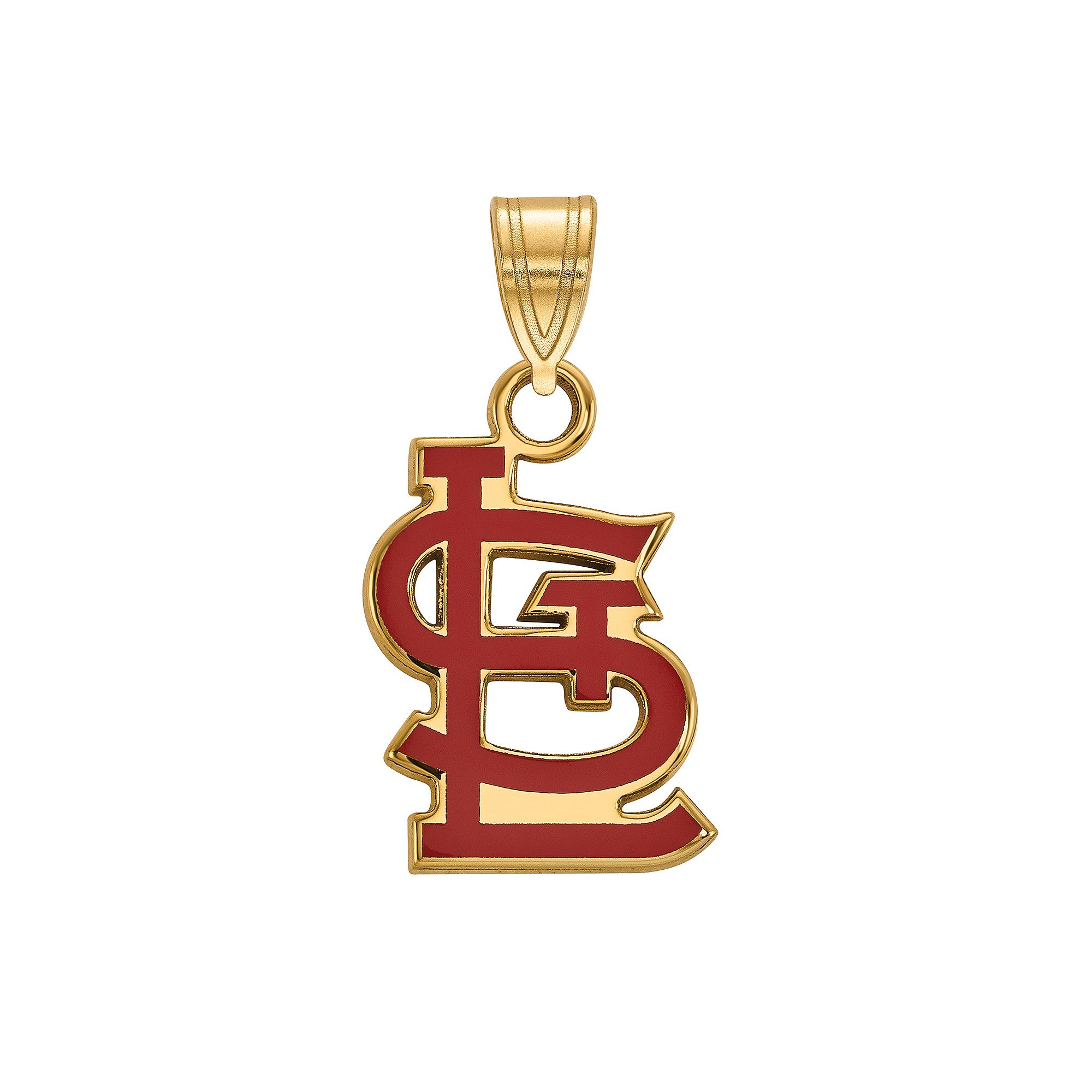 LogoArt Sterling Silver St. Louis Cardinals Small Enameled Pendant, Womens