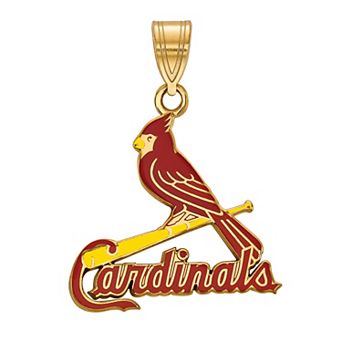 LogoArt Sterling Silver St. Louis Cardinals Large Enameled Pendant