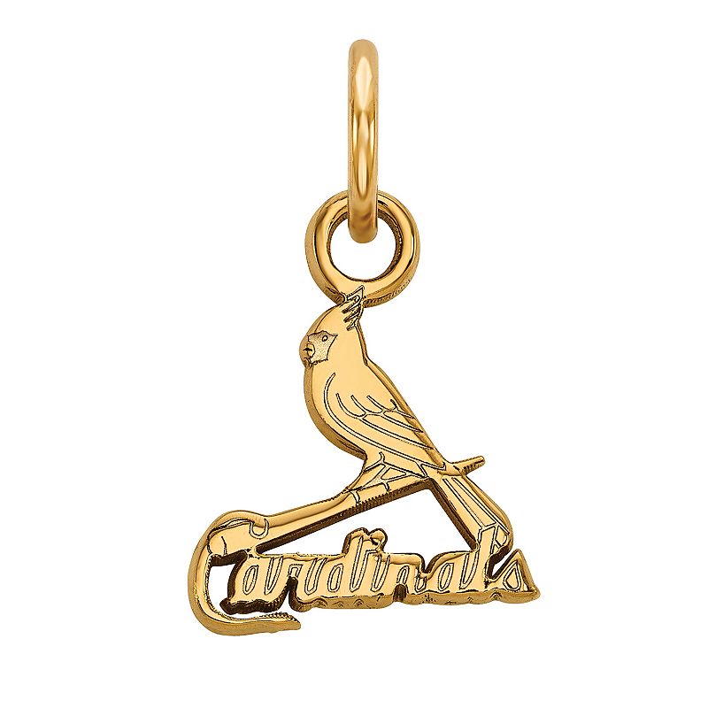 LogoArt 14k White Gold St. Louis Cardinals Extra-Small Pendant, Womens, Si