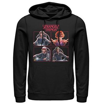 Men's Stranger Things Group Shot Box Up Logo Hoodie