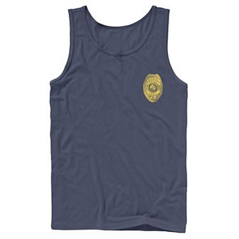 Men's Stranger Things Hawkins Police Left Chest Badge Tank Top