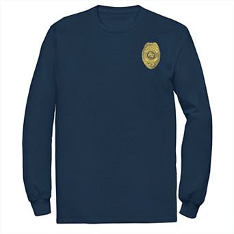 Men's Stranger Things Hawkins Police Left Chest Badge Tee