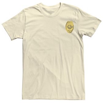 Men's Stranger Things Hawkins Police Left Chest Badge Tee
