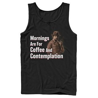 Men's Stranger Things Hopper Coffee & Contemplation Tank Top