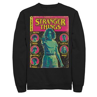 Men's Stranger Things Group Shot Comic Cover Sweatshirt