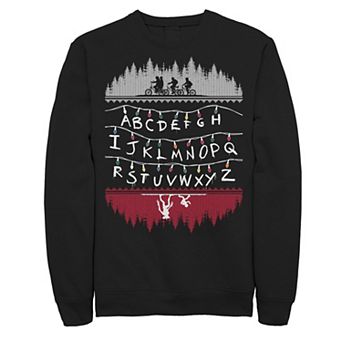Men's Stranger Things Alphabet Lights Sweatshirt