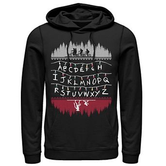 Men's Stranger Things Alphabet Lights Hoodie