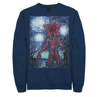 Men's Stranger Things Demogorgon Starry Night Style Poster Sweatshirt