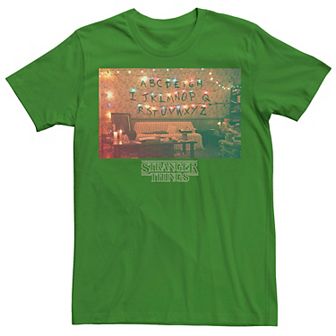 Men's Stranger Things Christmas Lights Portrait Tee