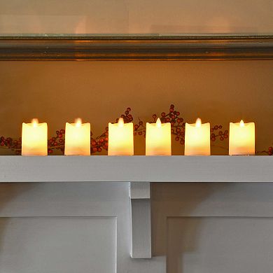 LumaBase Battery Operated LED Votive Candles with Moving Flame 6-piece Set