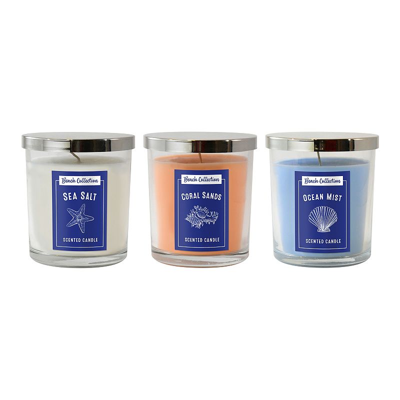 30620080 LumaBase 10-oz. Beach Scented Candle Collection 3- sku 30620080