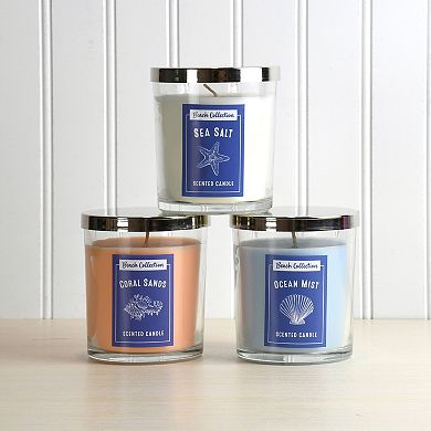 LumaBase 10-oz. Beach Scented Candle Collection 3-piece Set