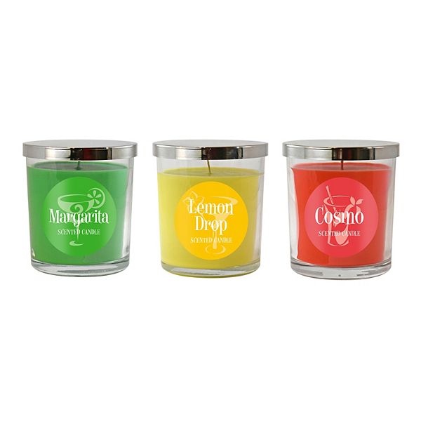 LumaBase Cocktail Scented Candle Collection 10oz. 3piece Set
