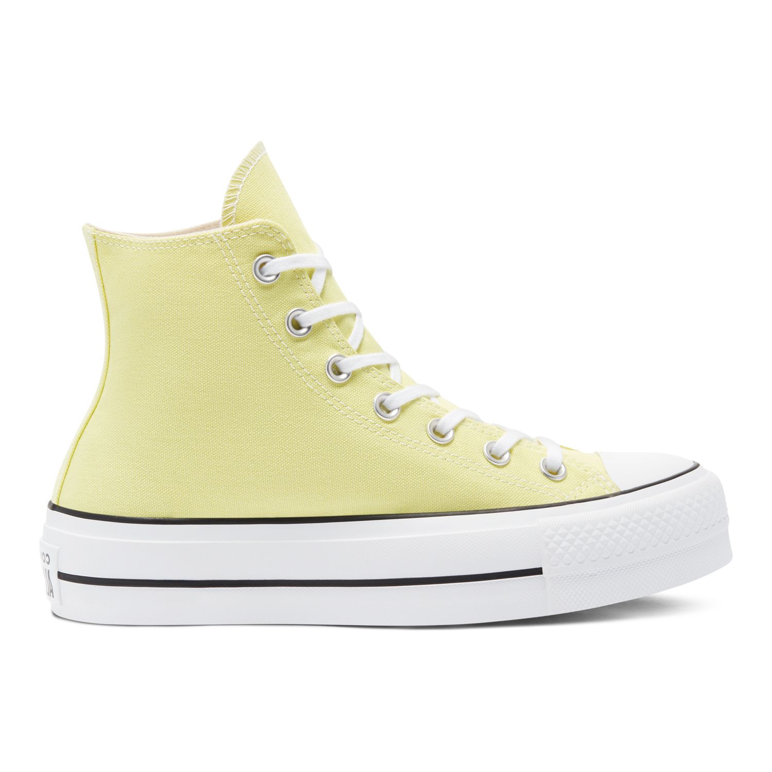 yellow converse all star high tops