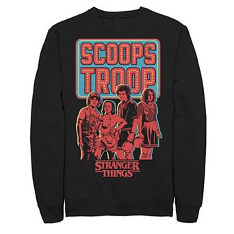 Men's Netflix Stranger Things Scoops Troop Portrait Sweatshirt