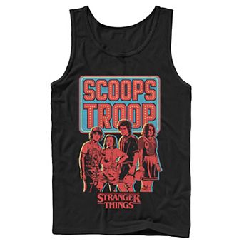 Men's Netflix Stranger Things Scoops Troop Portrait Tank Top
