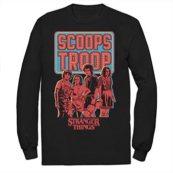 Men's Netflix Stranger Things Scoops Troop Portrait Tee