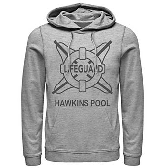 Men's Netflix Stranger Things Hawkins Pool Lifeguard Logo Hoodie