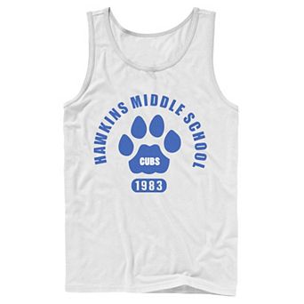Men's Netflix Stranger Things Hawkins Middle School Cubs 1983 Tank Top