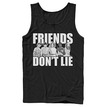 Men's Netflix Stranger Things Friends Don't Lie Group Shot Tank Top