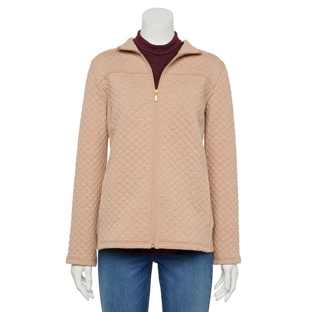 Petite Croft Barrow Quilted Zip Front Jacket