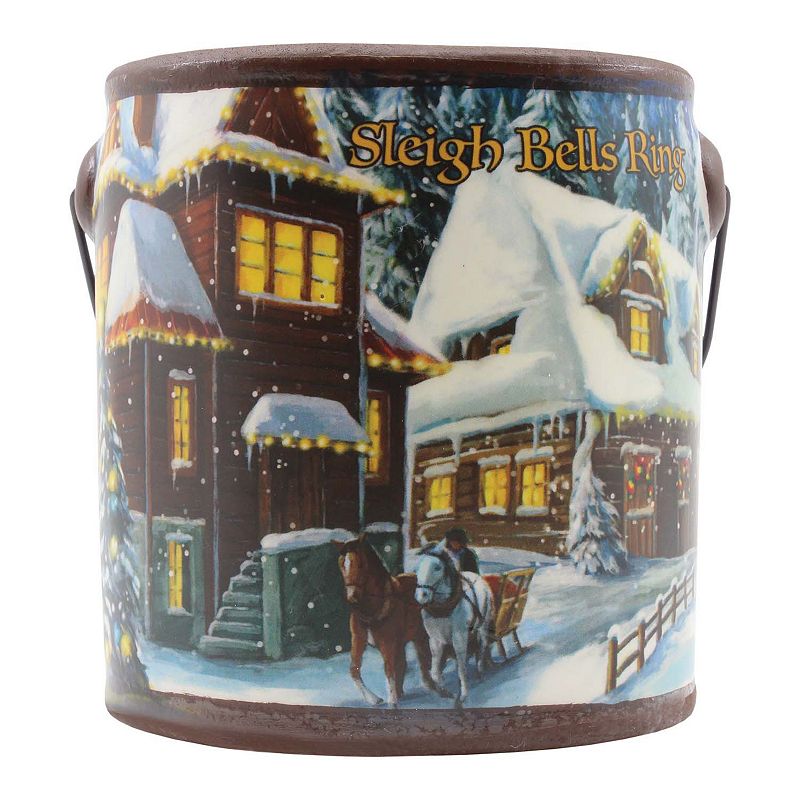 A Cheerful Giver Farm Fresh Sleigh Bells Ring Ceramic Jar Candle - Banana N